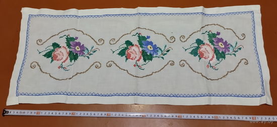 Салфетка-накомодник, вышиванка под цветы-3