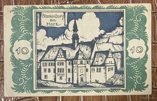 Нодгельд 10 пфеннигов 1921 год. Брауншвейг. Веймарская республика