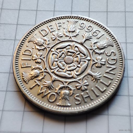 2 шилинга 1966 года Великобритания .