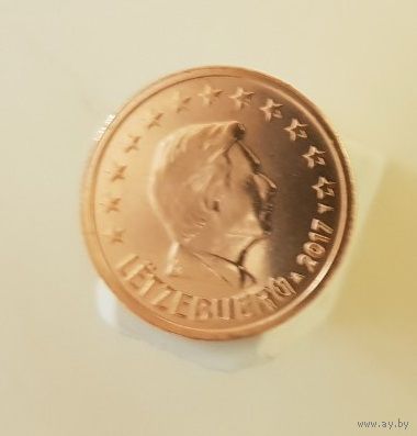 2 евроцента 2017 Люксембург UNC из ролла