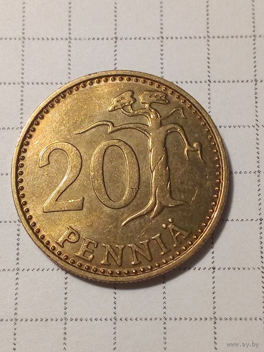 20 пенни Финляндия 1988 год