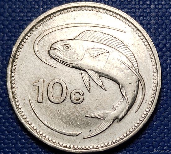 Мальта 10 центов 1986 г.