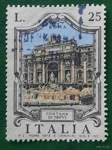 Италия 1973. Архитектура. Рим. Фонтан de Trevi