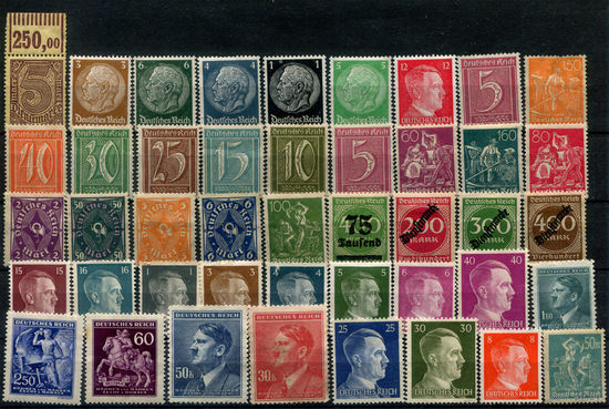 Германия, Рейх - 40+ марок - MNH, MLH, MH. #O-W-88-KB-1