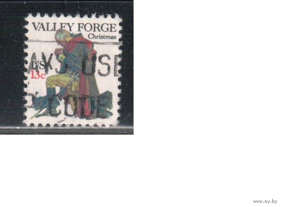 США-1977, (Мих.1317) , гаш.  , Рождество, Генерал Вашингтон(2)