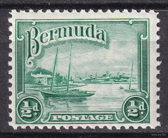 131.BrKCI. Великобритания. Колонии. Бермудские острова. Местные мотивы. Георг V. 1936 г. 1/2P. Mi.#89.