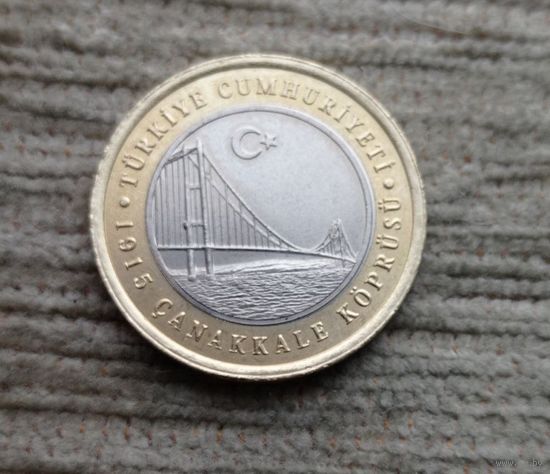 Werty71 Турция 1 лира 2022 Мост Чанаккале 1915