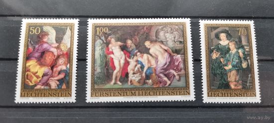 Лихтенштейн  1976г.  400-летие со дня рождения Питера Пауля Рубенса.   Mi 655-657 (8,50 e) полная серия **