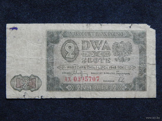 Польша 2 злотых 1948г.