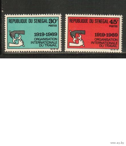 Сенегал-1969 (Мих.397-398) ,  ** , Профсоюз рабочих (полная серия)