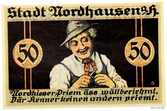 РАСПРОДАЖА!!! - ГЕРМАНИЯ НОРДХАУЗЕН (ТЮРИНГИЯ) 50 пфеннигов 1921 год - UNC!