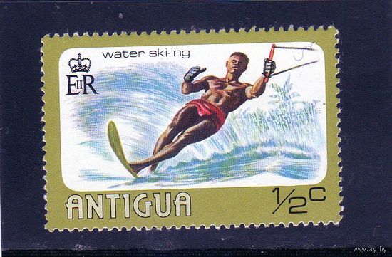 Антигуа. Ми-432. Спорт.Водные лыжи.1976.