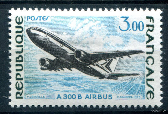 Франция - 1973г. - самолёт - 1 марка - полная серия, MH [Mi 1825]. #2-Fr-37-A-1