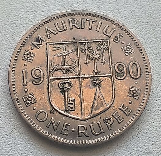 Маврикий 1 рупия 1990 3-11-30