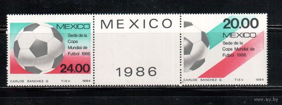 Мексика-1984, (Мих.1919-1920)  **  , Спорт,ЧМ по футболу