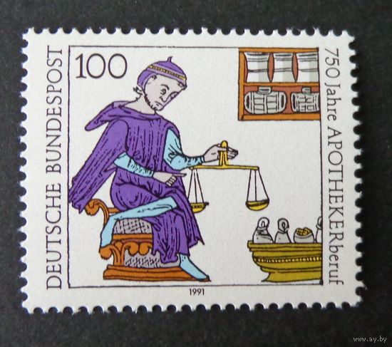 Современная Германия 1991г. Mi.1490 MNH** полная серия