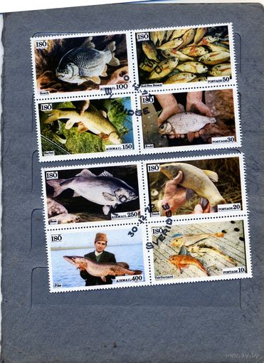 ШВЕЦИЯ ISO, РЫБЫ, 1973, 8м в 2-х сцепках, гашен
