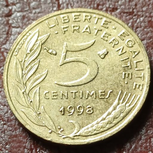 Франция 5 сантимов, 1998    ( 1-3-6 )