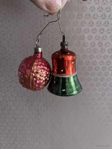 Ёлочные игрушки ГДР с лёгкой реставрацией лот