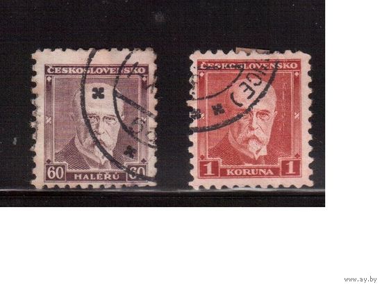 Чехословакия-1930,(Мих.296-297) , гаш., , Стандарт, Личности