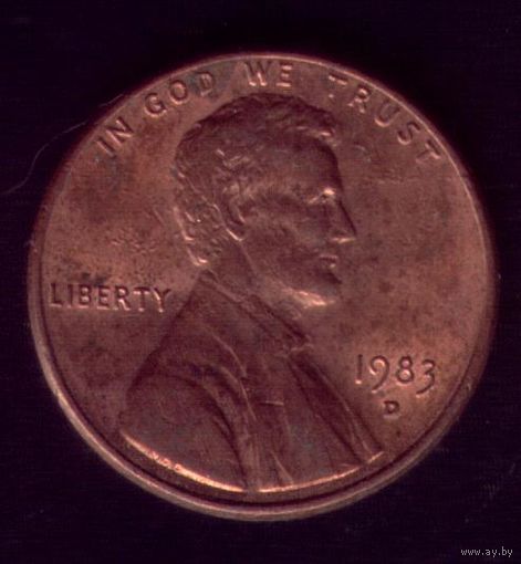 1 цент 1983 год D США