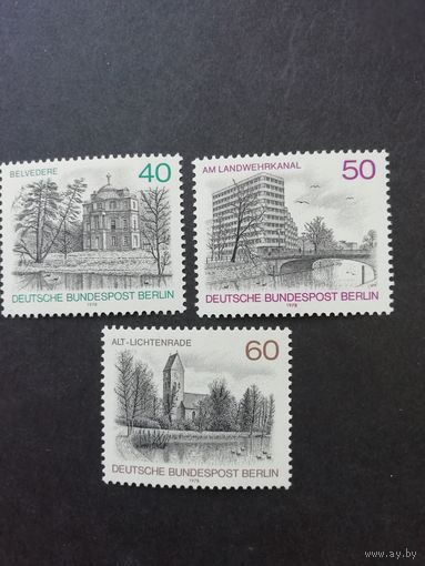 Западный Берлин 1978 Серия из 3 марок "Ландшафты и архитектура Берлина и его окрестностей" (чистые**) Mi.578-580 каталог 3.00 евро