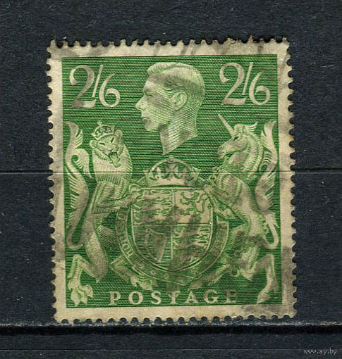 Великобритания - 1941/1948 - Король Георг VI 2,6Sh P - [Mi.228] - 1 марка. Гашеная.  (Лот 15CQ)