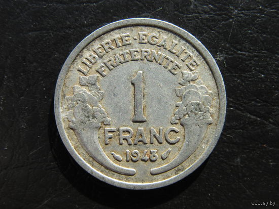 Франция.1 франк.1943. С 20 копеек. Распродажа коллекции. Смотрите другие лоты.