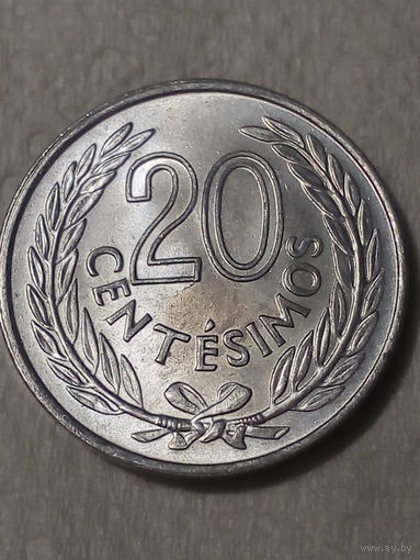 20 сентосимо Уругвай 1965 год