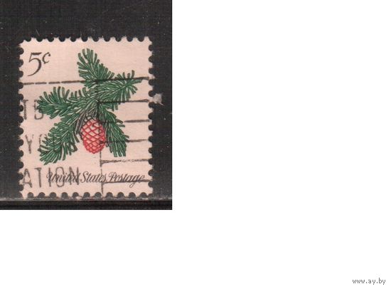 США-1964, (Мих.872) , гаш. , Рождество, Флора,