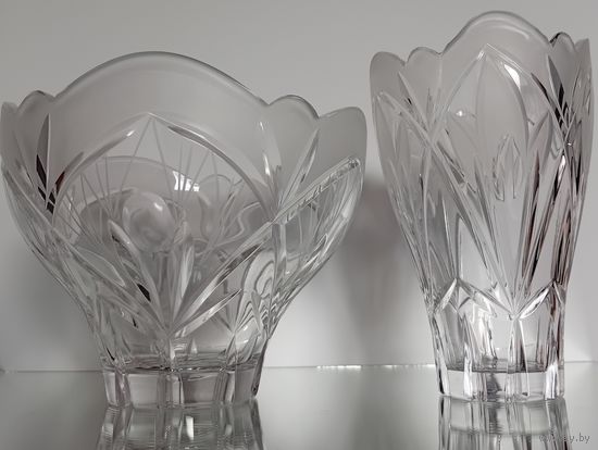 Вазы. Хрусталь. Редкий комплект одним лотом
