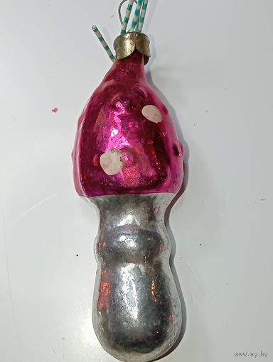 Ёлочная игрушка - Гриб , СССР .