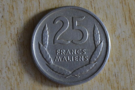 Мали 25 франков 1961