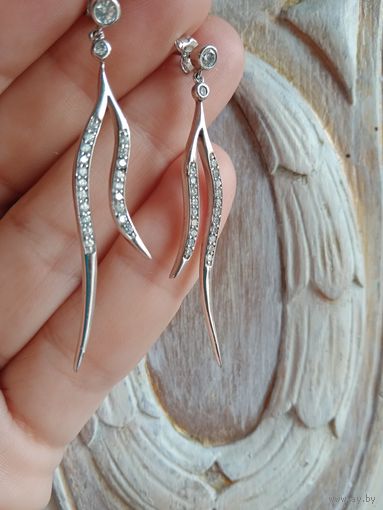 Серьги 925 Swarovski Aвстрия