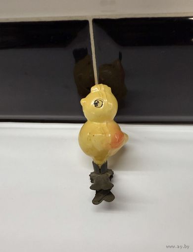 Елочная игрушка цыпленок СССР