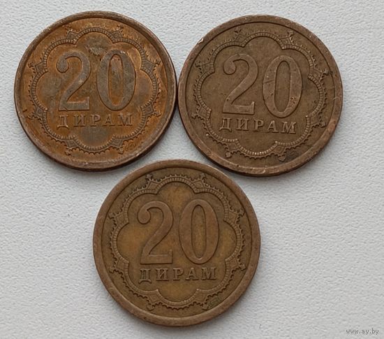 Таджикистан. 20 дирам 2006 год. Магнит.