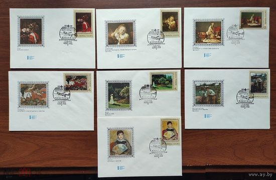 КПД СССР 1973 Зарубежная живопись. серия 7 шт. СГ. Москва