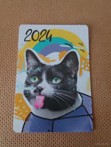 Карманный календарик. Котик. 2024 год