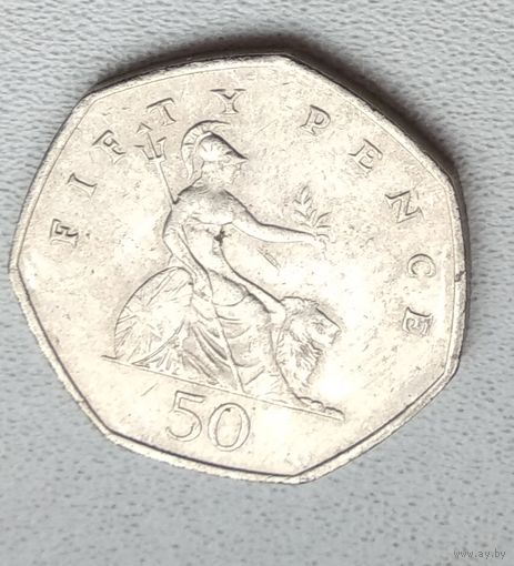 Великобритания 50 пенсов, 1997 1-9-3