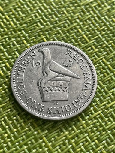 Британская Южная Родезия 1 шиллинг 1947 г Георг VI (1936-1952)