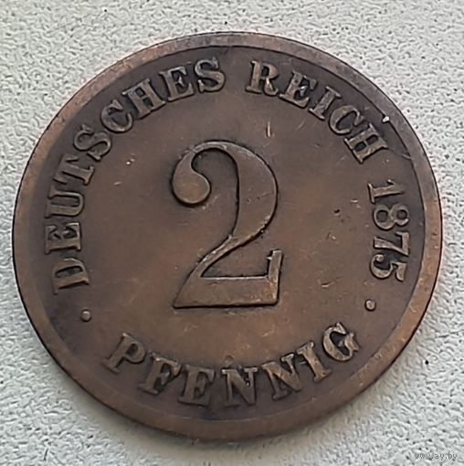 Германия 2 пфеннига, 1875 C 4-4-17
