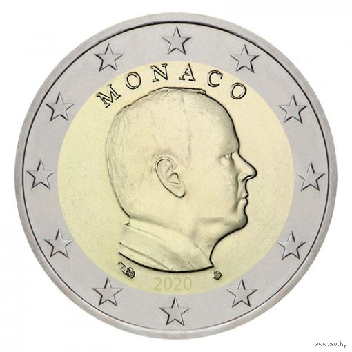 Монако 2 евро, 2020 UNC