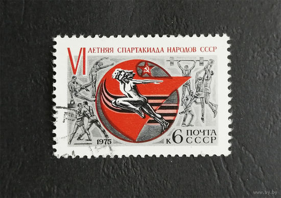 СССР 1975 г. VI Летняя Спартакиада народов СССР. Спорт, полная серия из 1 марки #0111-С1P18