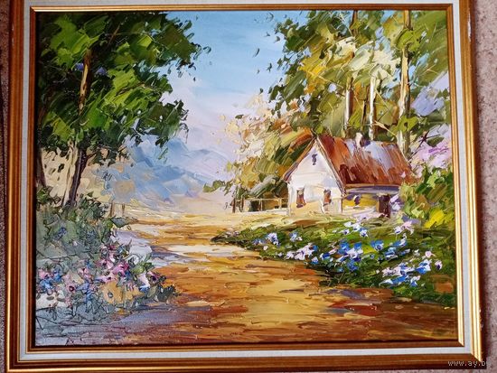 Хованский "Домик в деревне", х.м. 54х44см