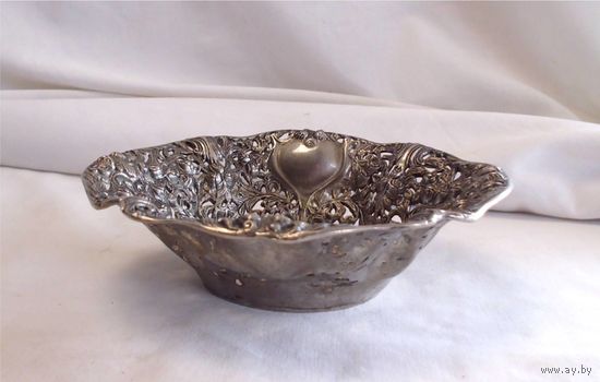 Ваза для печенья Печенница Конфетница 15 х 13 Серебрение 02