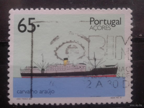 Азоры, Португалия, 1992. Контейнеровоз
