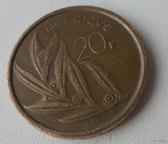 20 франков Бельгия 1981 г.в.