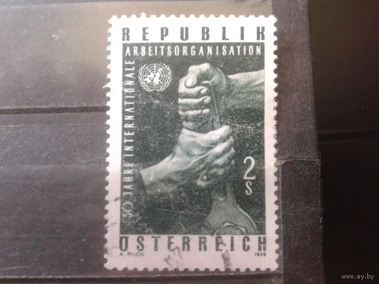 Австрия 1969 50 лет ILO, межд. организации труда