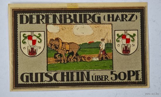 1920 год 50 пфеннигов Германия нотгельд