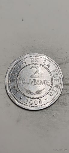 Боливия 2 боливианос 2008
